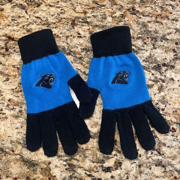 Carolina Panthers Knit Gloves Boys Unisex - Picture 6 of 6